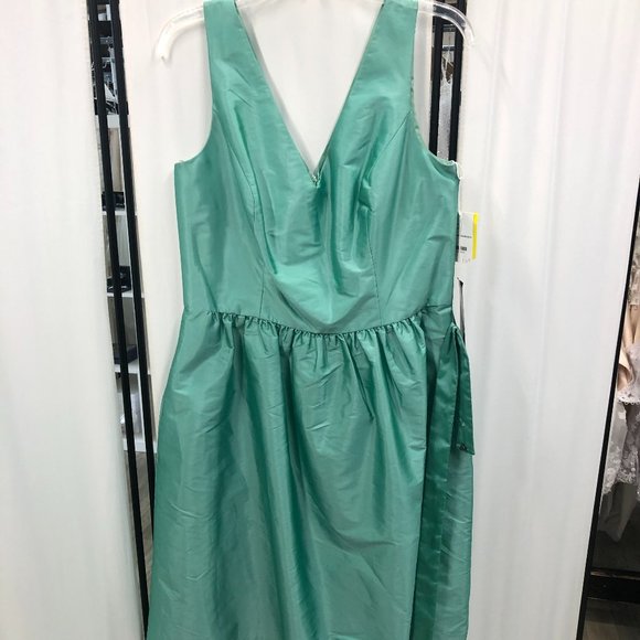 NEW AQUA TEAL TURQUOISE Short Bridesmaid Dress, Mother of the Bride, Size 14 - Picture 2 of 9